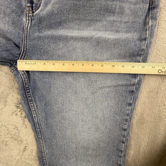 Cleo + Wolf Jeans Womens 38x36 Light Wash Ultra High Rise Ankle Straight Cotton - Picture 11 of 16